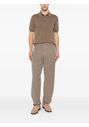 DONDUP pressed-crease straight-leg trousers - Brown