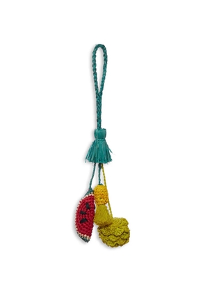 IBELIV raffia tassel bag charm - Green