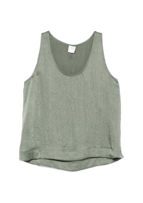 MONOCHROME crinkled scoop-neck top and choker set - Green