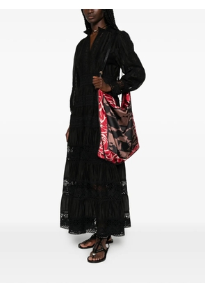 Paper Lace lace-insert tiered maxi dress - Black