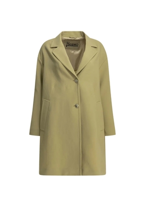 Herno notched-lapel button-fastening coat - Green