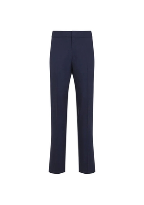 Zegna pressed-crease linen trousers - Blue