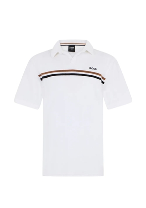 BOSS stripe-detail T-shirt - White