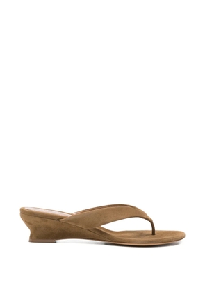 Le Monde Beryl suede wedge sandals - Brown