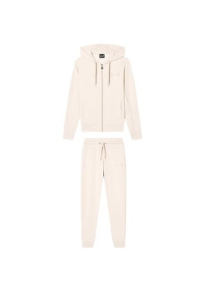 Ea7 Emporio Armani logo-print tracksuit - Neutrals