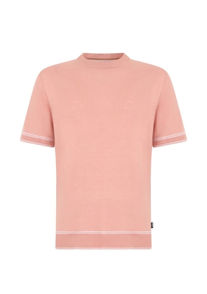 BOSS stripe-detail T-shirt - Pink