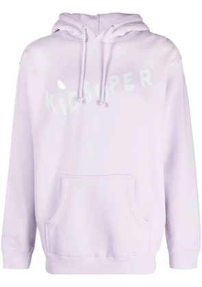 KidSuper Wavey logo-print hoodie - Purple