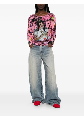 The Artistylist graphic-print long-sleeve blouse - Pink
