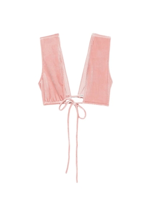 Veronique Leroy velvet bikini top - Pink