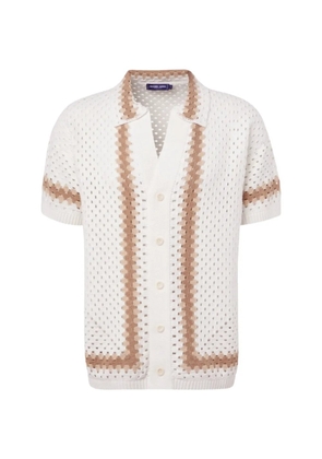 Frescobol Carioca Pinto crochet-knit cardigan - Neutrals
