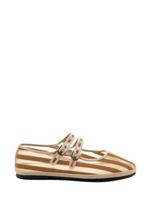 Gondolina Lido striped ballet flats - White