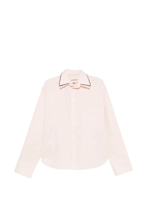 Plan C contrast-trimmed chest-pocket shirt - Pink