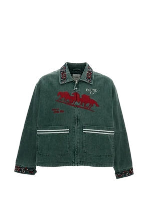 FOUND Jockey embroidered jacket - Green