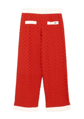 Karl Lagerfeld contrast knit trousers - Red