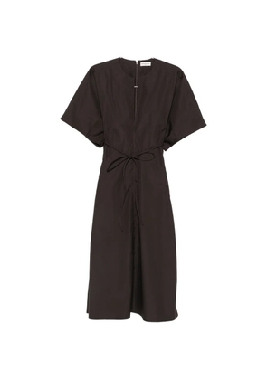 Veronique Leroy belted V-neck midi dress - Brown