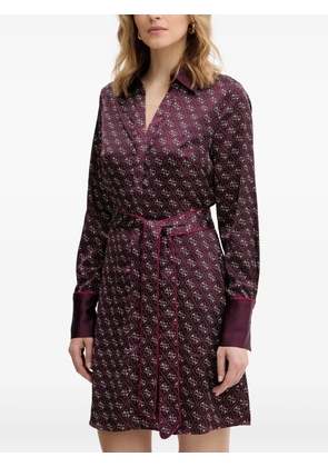 GUESS USA Blerta 4G-print belted mini dress - Purple