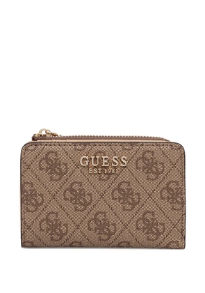 GUESS USA Laurel 4G monogram card holder - Brown