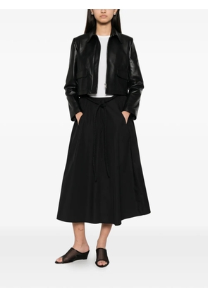 Veronique Leroy braided-tie flared skirt - Black