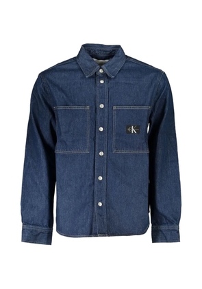 Calvin Klein logo-patch denim jacket - Blue