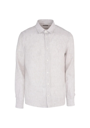 Peserico striped linen shirt - Neutrals