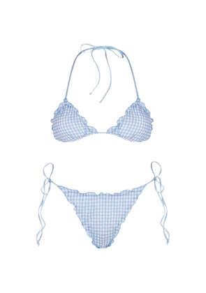 MC2 Saint Barth Sagitami vichy pattern bikini - Blue