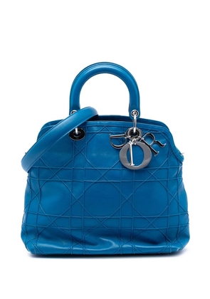 Christian Dior Pre-Owned 2012 Medium Lambskin Cannage Polochon Granville satchel - Blue