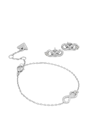GUESS USA Love Bites infinity-motif crystal-embellished jewellery set - Silver
