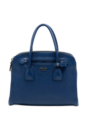 Prada Pre-Owned 2013-2025 Saffiano Cuir Double Zip Top Handle Bag satchel - Blue