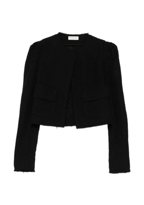 Veronique Leroy patch-pocket cropped jacket - Black