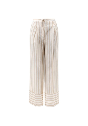 Semicouture vertical-stripe drawstring trousers - Neutrals