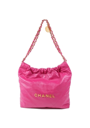 CHANEL Pre-Owned Chanel 22 diamond-quilted leather shoulder bag - Pink