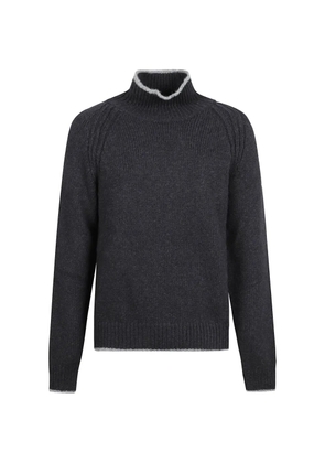 Moncler ribbed-knit turtleneck sweater - Grey