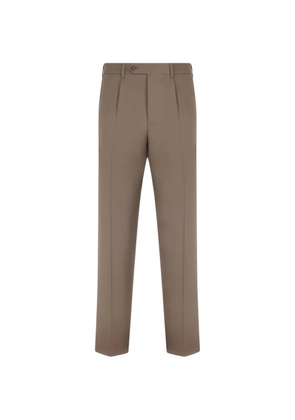 Canali pleated pressed-crease trousers - Neutrals