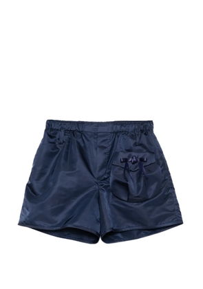 AO YES bow-detail pocket shorts - Blue