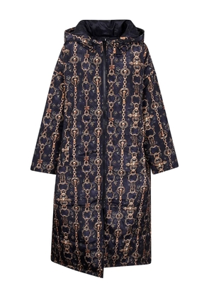 SITTINGSUITS chain hooded coat - Black