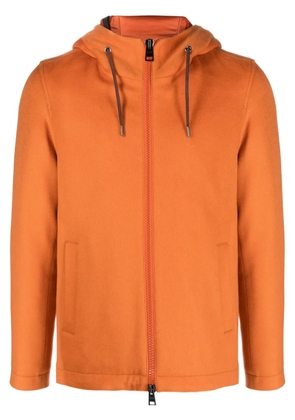 Herno lightweight cashmere hooded bomber jacket - Orange