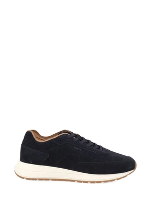 BOSS perforated suede sneakers - Blue