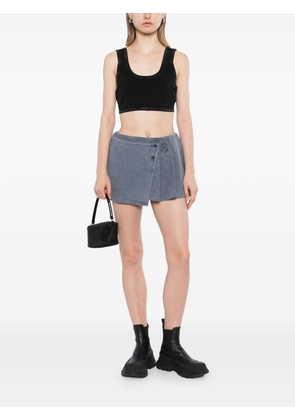Alexander Wang pleated wrap mini skirt - Blue