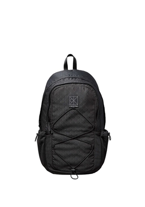 Calvin Klein monogram-pattern bungee-cord backpack - Black