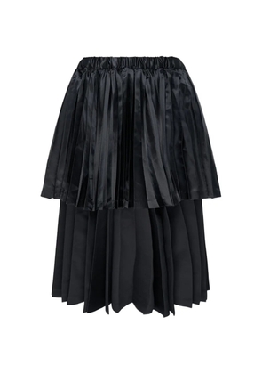 Comme Des Garçons Black midi pleated tiered skirt