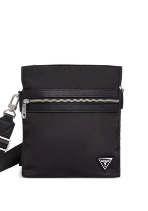 GUESS USA Berlin triangle-logo messenger bag - Black