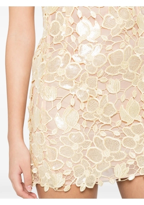 Retrofete Elainy square-neck mini dress - Yellow
