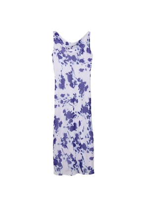 Calvin Klein floral-print cowl-neck dress - White