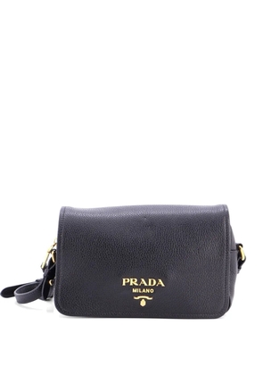 Prada Pre-Owned Flap Zip Vitello Phenix Small crossbody bag - Black