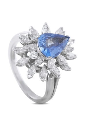 Tiffany & Co. sapphire diamond platinum ring - Silver