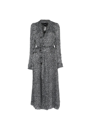 SAPIO buttoned patterned coat - Black