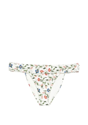 FARM Rio Stitched Garden floral-print bikini bottoms - White