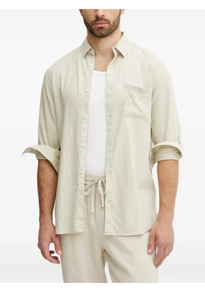 GUESS USA patch-pocket long-sleeved shirt - Neutrals