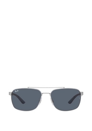 Ray-Ban RB3701 double-bridge rectangle-frame sunglasses - Silver