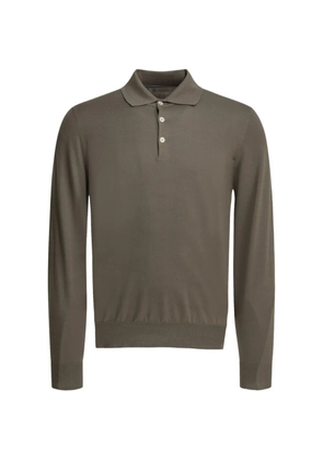 Brunello Cucinelli long-sleeve polo shirt - Grey